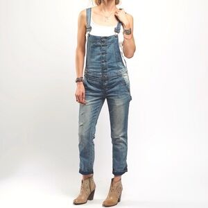 Free people button up overalls.